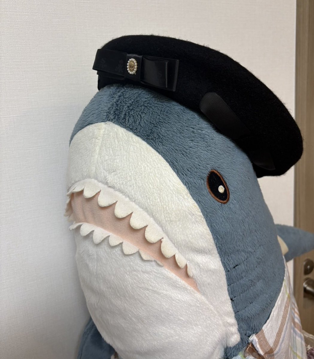 可愛いサメが可愛いベレー帽被ってみたのでパッチ🦈︎💕︎ どうパッチ❔🦈
#IKEAのサメ #blahaj #しまみさ