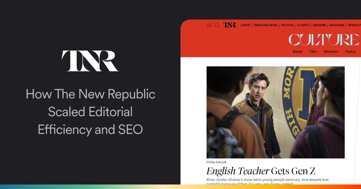 imgix's tweet image. The New Republic boosted speed, SEO, and editorial agility with a streamlined image workflow:

🧠 Editors edit visuals directly in CMS
🚀 Faster publishing
🔍 +176% Google clicks

Read the case study: imgix.link/3K7qHTJ

#ImageProcessing #SEOstrategy #VisualOptimization