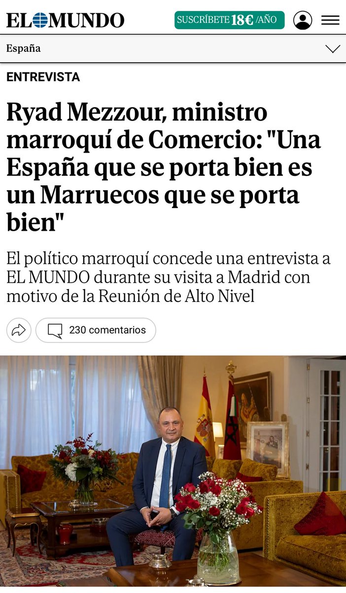 Marruecos no esconde su chantaje constante a España. 

La España “que se porta bien” a la que hacen referencia, es esa España que cede a sus presiones y responde, positivamente, a sus políticas expansionistas. Hoy el Sáhara, mañanas Canarias, Ceuta y Melilla.