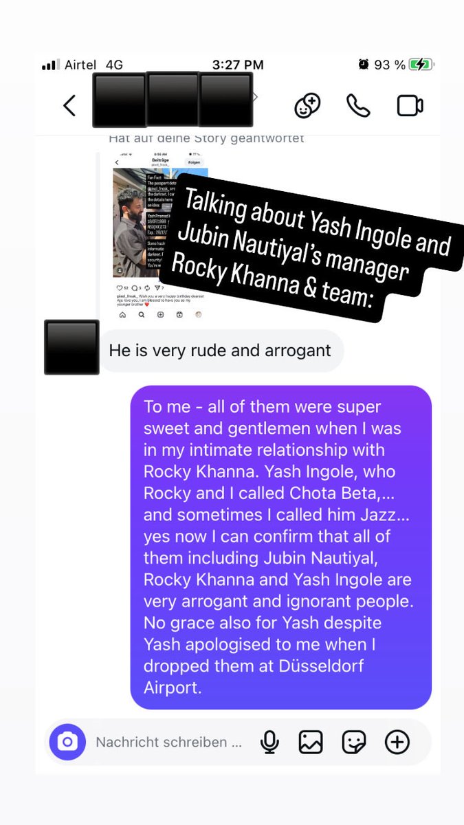 Jubin Nautiyal, Rocky Khanna and Yash Ingole are very arrogant and ignorant people. All of them were only super sweet and gentlemen when I was in my intimate relationship with Rocky Khanna.