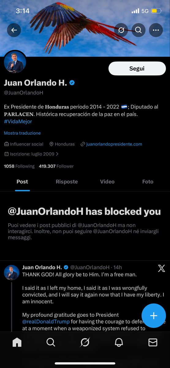 tmelivg's tweet photo. Jaja había olvidado que este señor me había bloqueado
Anyways, solo espero que cuando el Partido Nacional gane con su fraude, todos los que votaron azul tengan la DECENCIA de exigirle a “la racha” que por respeto a su país no permita que el asesino de JOH ponga un pie en Honduras https://t.co/dP8SQVhquN