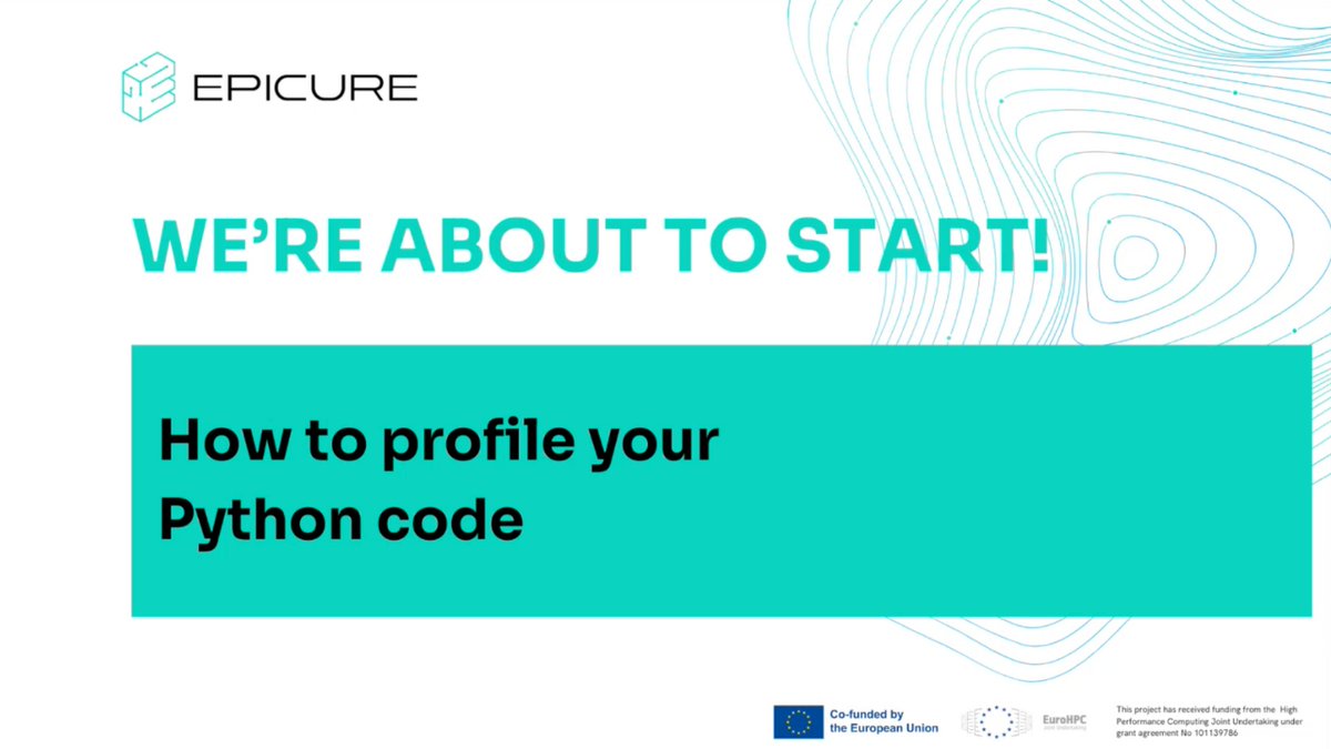 EPICUREHPC's tweet image. Missed our webinar “How to Profile Your Python Code”? The full 𝗿𝗲𝗰𝗼𝗿𝗱𝗶𝗻𝗴 𝗶𝘀 𝗻𝗼𝘄 𝗼𝗻𝗹𝗶𝗻𝗲!
Learn how to spot bottlenecks, analyse functions and lines, and scale profiling techniques from small scripts to large HPC workloads.

Watch here 👇
shorturl.at/mQBB0
