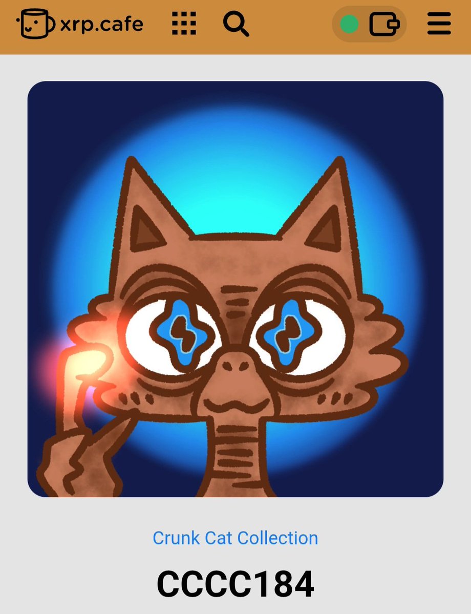 Hammmnft's tweet image. 👉December 4th is E.T. Day👈

I minted a Crunk Cat dressed in an E.T. costume⚡⚡⚡

I&apos;ll list it for one month only.
PRICE➡︎10XRP
I&apos;ll be right here➡︎➡︎➡︎
xrp.cafe/collection/cru…
Crunk Cat Collection

 #XRPL