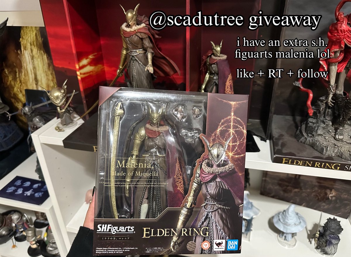 scadutree's tweet image. doing a giveaway... does anyone want this

like + RT + follow me 

comment your favorite thing about malenia for an extra entry ? idk how to do these i just wanna make sure she goes to a loving home 😭