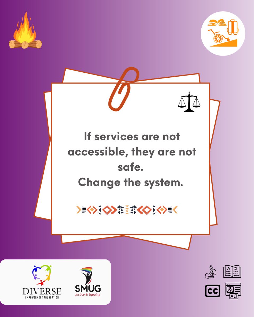 DiverseEmpower2's tweet photo. Policy is not just documents and meetings.
Policy is who gets safety and who gets left behind.
We refuse systems that leave disabled and queer survivors outside.
#FfenaKuKyoto #UniteToEndGBV #16Days
@SMUG2004 https://t.co/DJFnVOTdn9