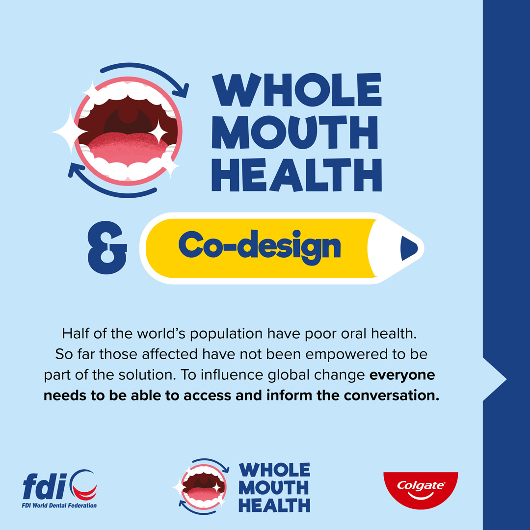 fdiworlddental's tweet image. Co-design puts communities at the heart of #OralHealth education, grounding every insight in real experiences and lived realities🌍

👉 See a breakdown of our co-design approach here: fdiworlddental.org/whole-mouth-he…

@Colgate 

#WholeMouthHealth #CoDesign