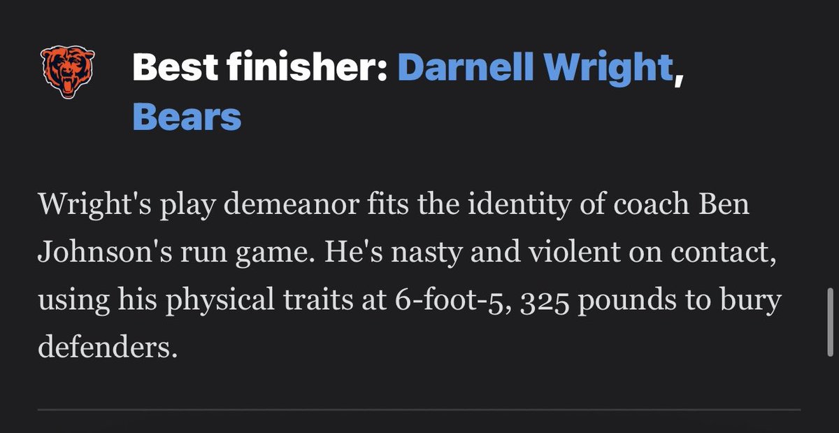 Bears_Dubz's tweet image. 5 #chicagoBears made @espn’s best players at their position list. QB Caleb Williams, OL Darnell wright OL Drew Dalman and OL Joe Thuney and S Kevin Byard