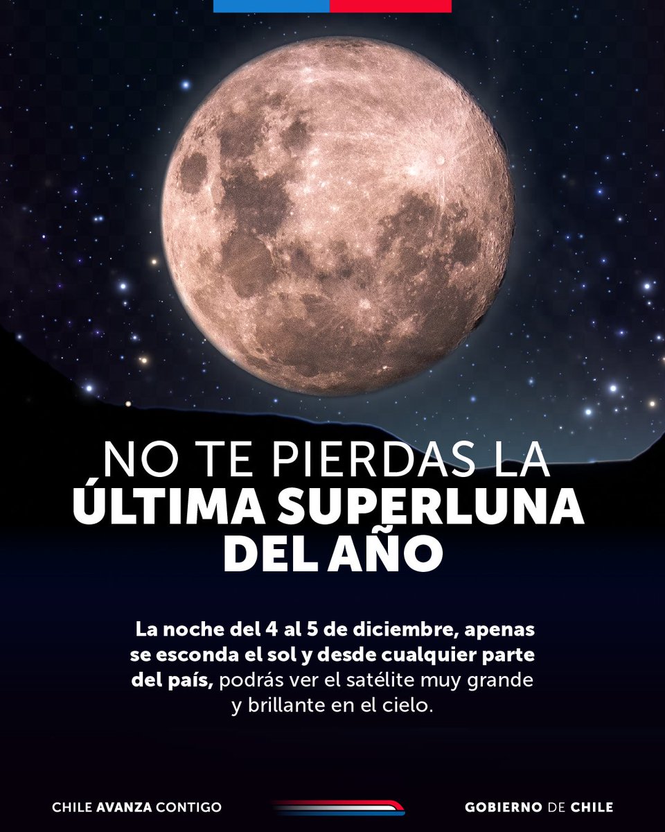 ¡Será la segunda Luna más grande del año! 🤩

Apenas se esconda el sol podrás ver una Luna llena 15% más grande y 30% más brillante 🌕✨

El fenómeno se extenderá durante toda la noche y no necesitarás telescopios ni binoculares 🙌🏼