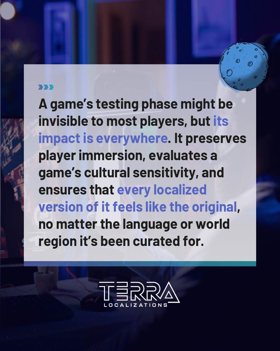 ⚙️ Players may never see the #Testing process, but they feel its impact every second. Today's blog post explores the role of testing as the final layer between a developer’s vision and #PlayerExperience.

terralocalizations.com/2025/11/25/the…

#LinguisticQA #GameLocalization #LQA