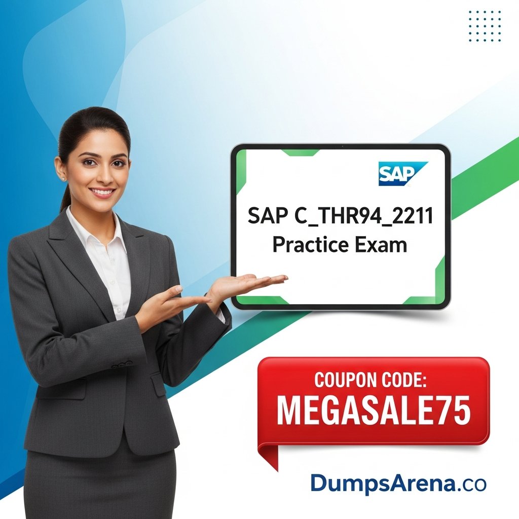 dumpsarena's tweet image. Grab Your SAP C_THR94_2211 Practice Exam Discount Today!
#SAP #SAPCertification #SAPC_THR94_2211 #PracticeExam #SAPPracticeTest #SAPExamPreparation #SAPStudy #SAPTraining #SAPLearner