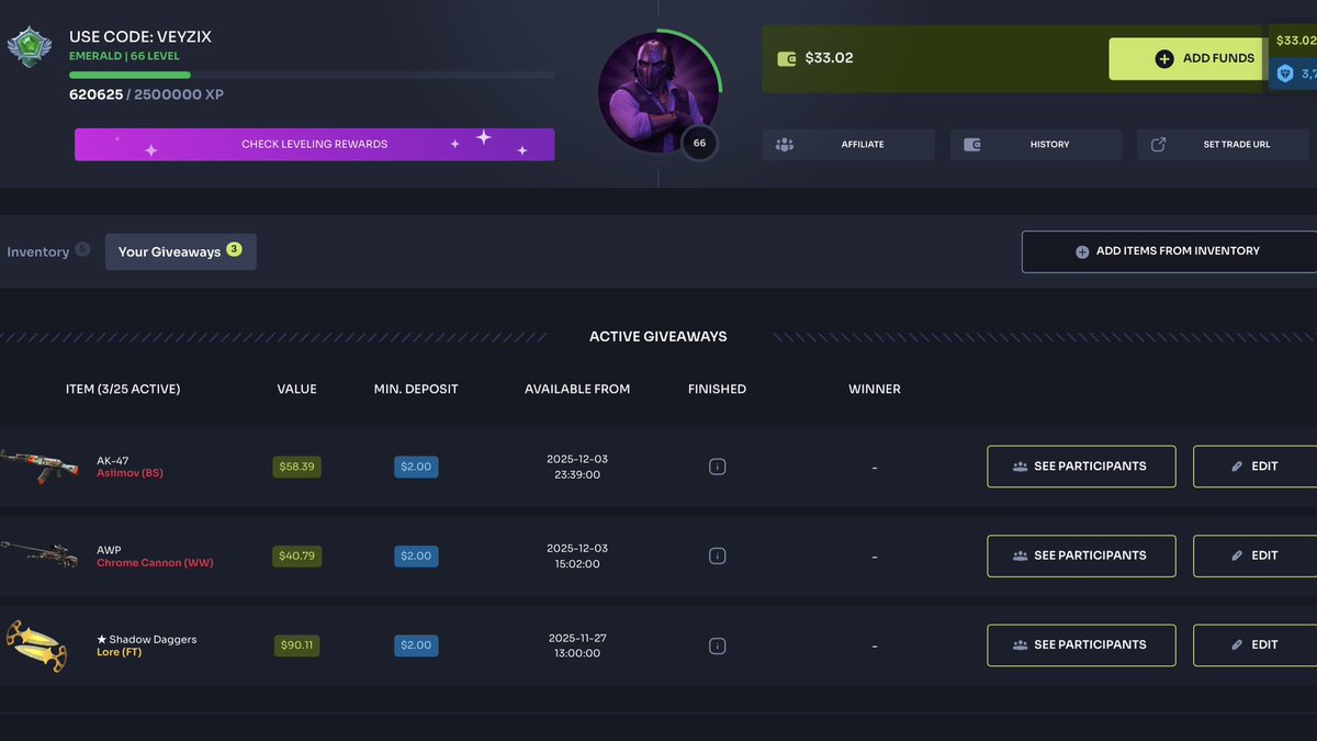 veyzixCS's tweet photo. 🚨INSANE GIVEAWAY on @casehugcom 🚨

✅Retweet + Like + Tag 1 Get = $50
💵Deposit min $2 on code ''VEYZIX''
https://t.co/8fuXnWh9Fq

👉After the deposit you automatically participate in all of them.

#GIVEAWAY #CS2 #CS2Giveaway https://t.co/PkLWPhGlCU