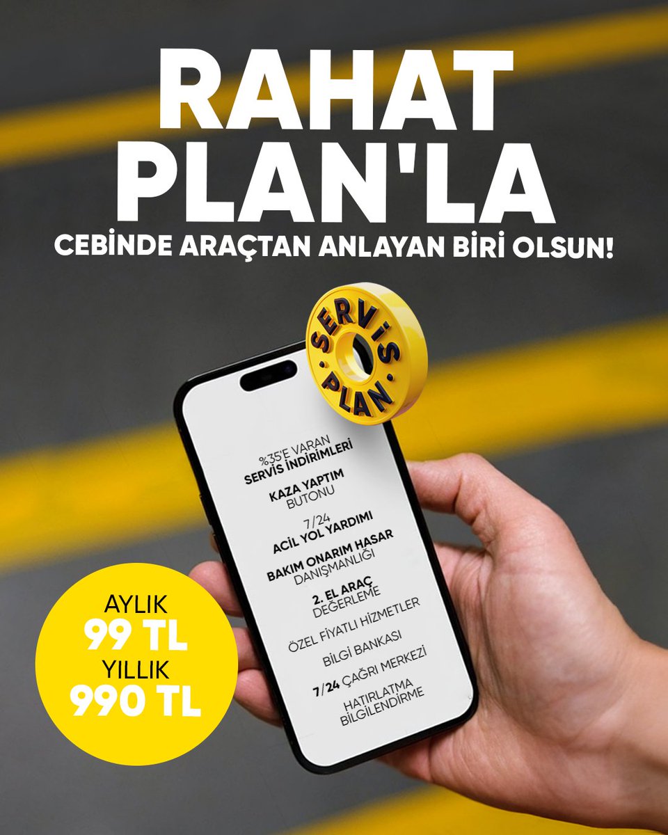 Rahat Plan, ayda sadece 99 TL!

30 yıla yaklaşan tecrübesiyle bireysel aracınızın yönetimini işin profesyoneli, Servis Plan’a bırakın.                                                   Servis Plan mobil uygulamasını indirmek için hemen tıkla:
👉 onelink.to/servisplan