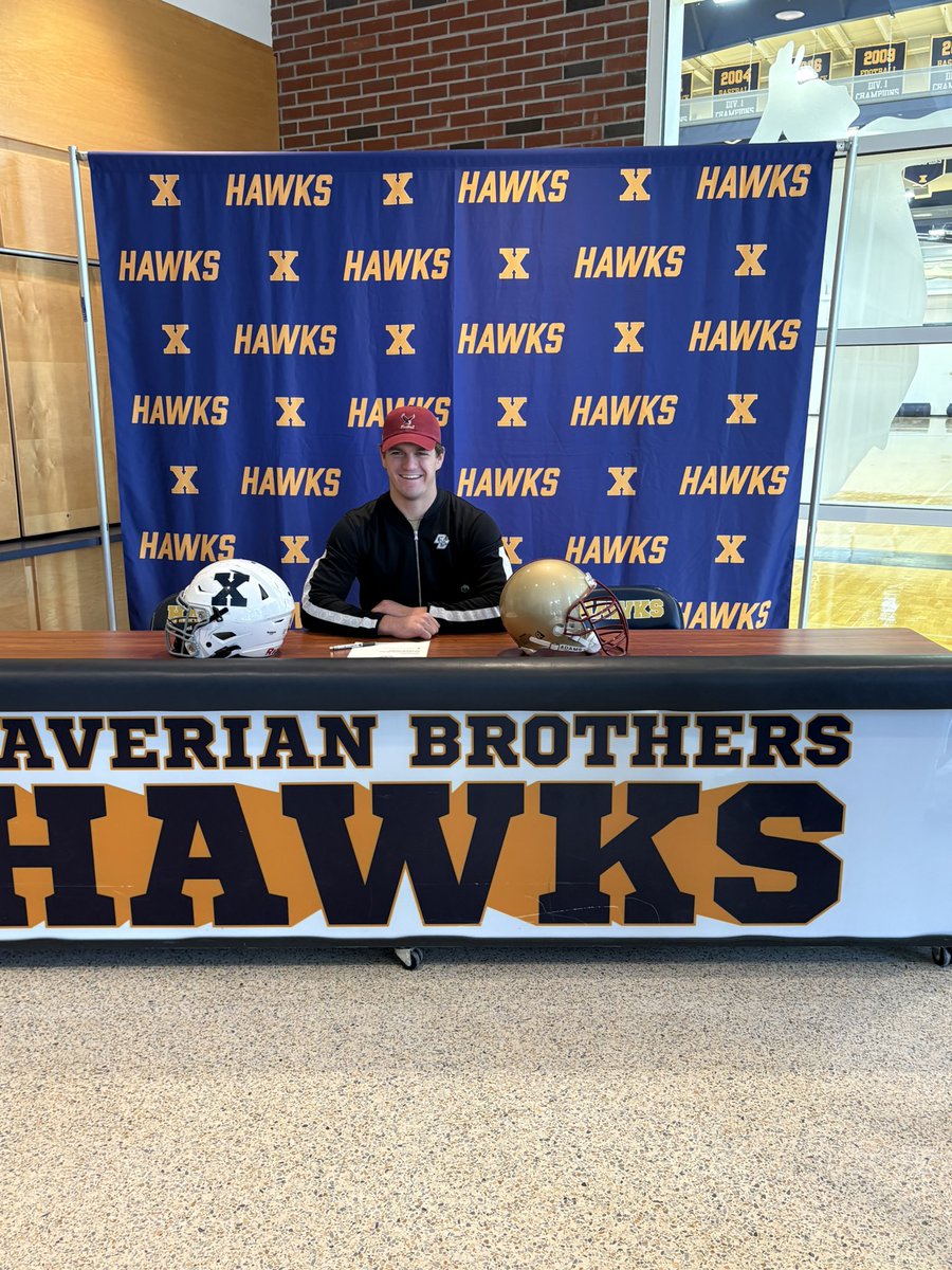 Xaverian_Hawks's tweet photo. Congratulations to Dominic Funke who committed to play football at Boston College. https://t.co/8NNZcpN4z4