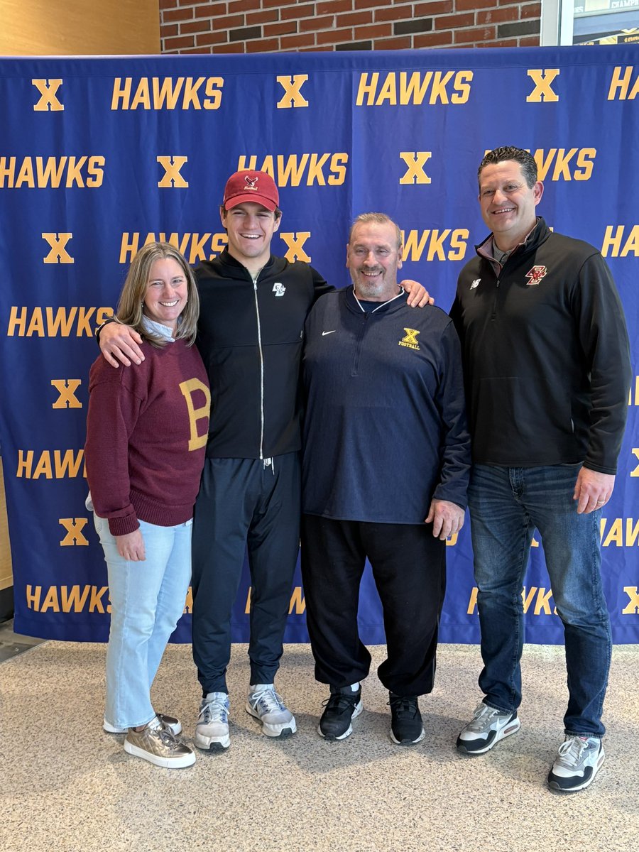 Xaverian_Hawks's tweet photo. Congratulations to Dominic Funke who committed to play football at Boston College. https://t.co/8NNZcpN4z4
