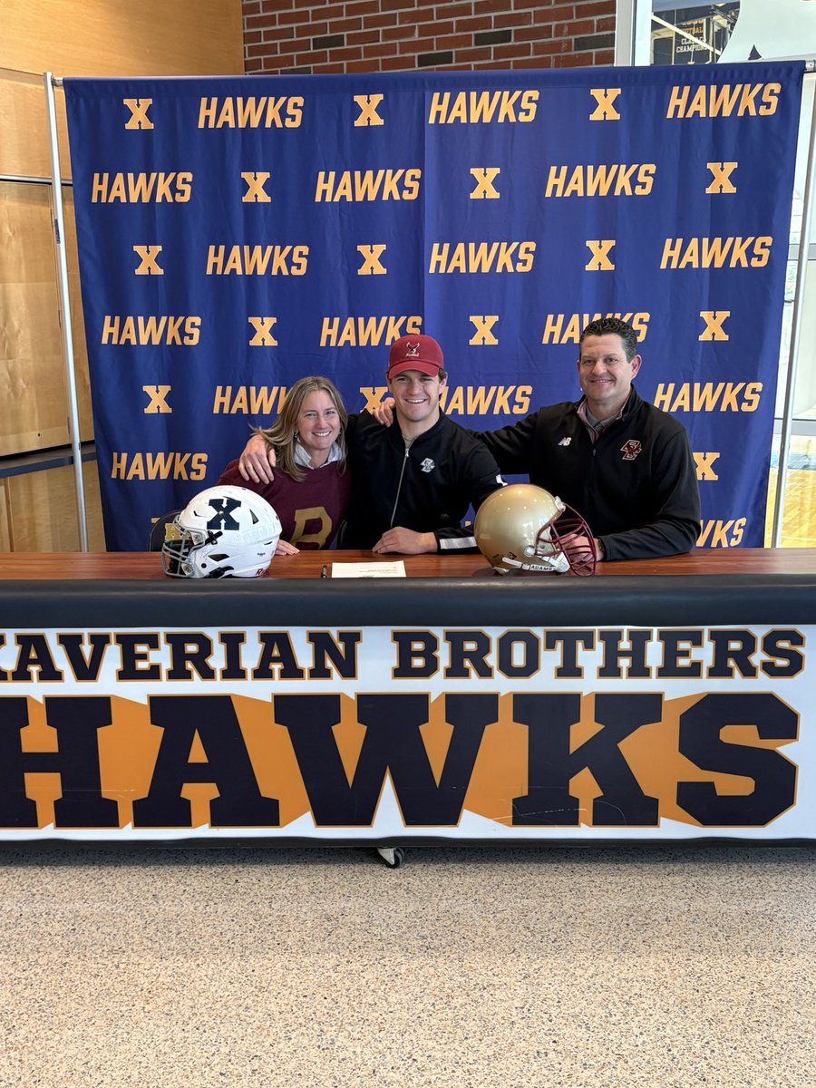 Xaverian_Hawks's tweet photo. Congratulations to Dominic Funke who committed to play football at Boston College. https://t.co/8NNZcpN4z4