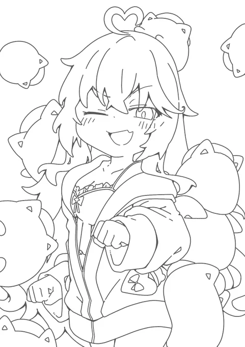 激遅い冬コミ表紙進捗!!
雪民さんとおしくらまんじゅうラミィちゃん!☃️ 