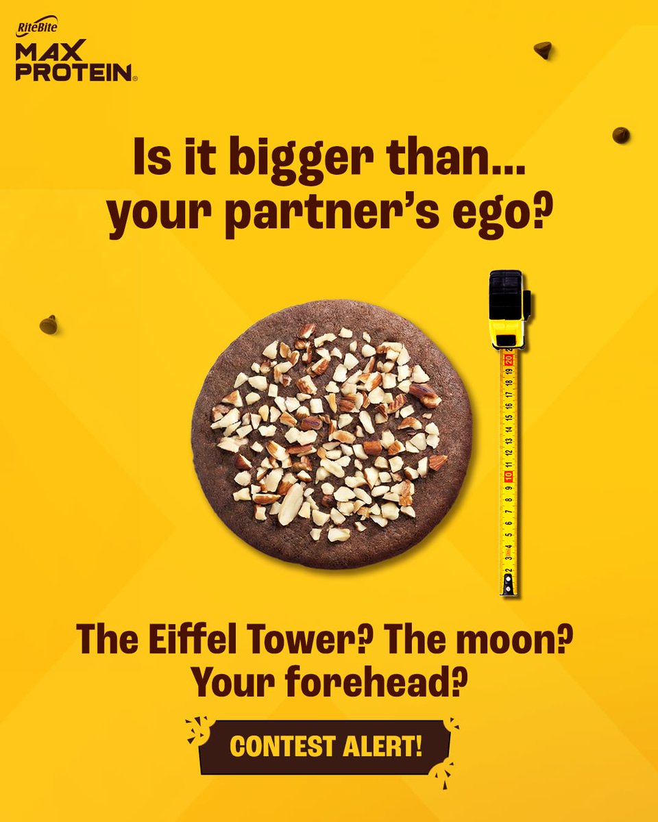 TheMaxProtein's tweet image. Go crazy in the comments 👇🍪
The wilder the comparison, the better.
Top 3 win a month’s supply of Max Protein cookies!

#MaxProtein #ProteinSnacking #HealthySnacking #CookieDay