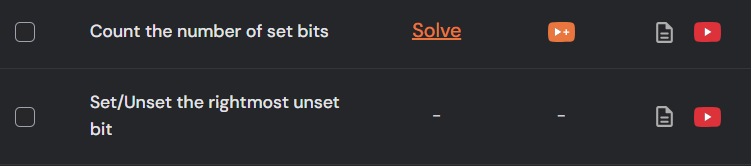 codewithpiyus's tweet image. 60DaysOfCode — Day 32 &amp;amp; Day 33

Busy with travel yesterday, so posting both days together.
Solved:
• Count the number of set bits
• Set/Unset the rightmost unset bit
@striver_79
@takeUforward_
#Programming #DSAinCPP #TUF #TUFWinterArc #60DaysOfCode #TechCommunity