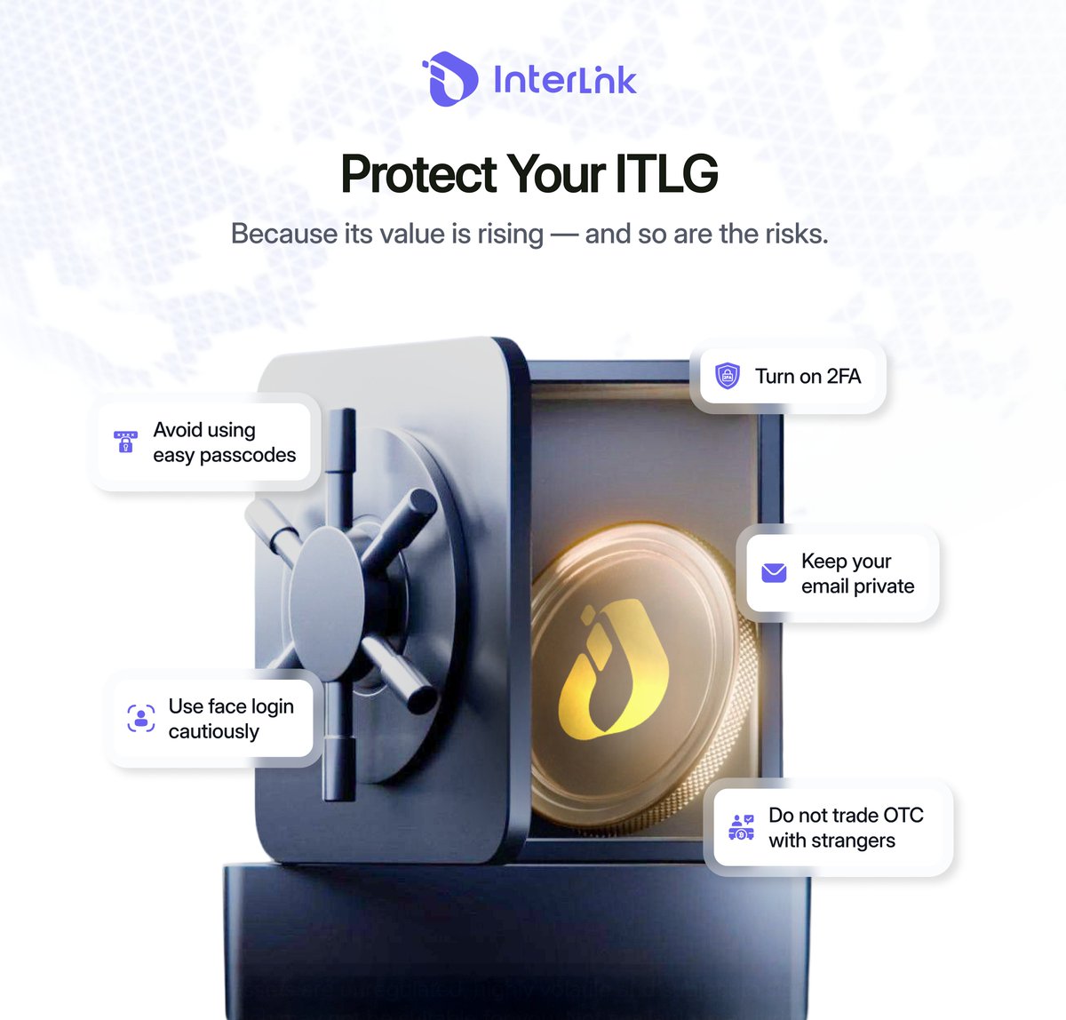 inter_link's tweet image. Protect Your ITLG

Because It Is Becoming More Valuable Than Ever

As the network grows and ITLG continues to gain real value more and more people will try to find ways to steal what you have earned. Do not give them a chance.

Here are the essential protections you must enable…