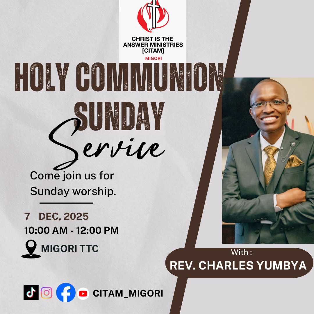 Welcome to worship with us this Sunday. Rev. <a href="/charles_yumbya/">Charles Mbithi</a> will be unpacking the series on Christmas. We will also be sharing in the Holy Communion.

#CITAMMigori
#Christmas2025