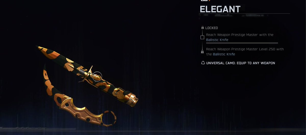 Ballistic Knife Prestige Camos