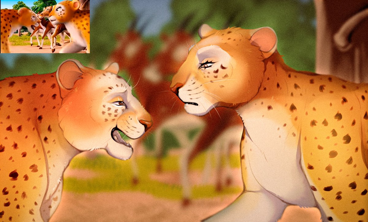 reed_ar_jo's tweet photo. ~ LEOPARDS 🌾✨

Sketchy redraw of a frame from an old cartoon, after watching it now I cringed... :’) 

| #Delhi_Safari #Sketch https://t.co/ZTBuq507sW