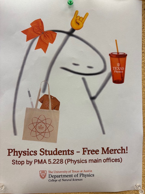 PHY Merch 10-2pm <a href="/TexasScience/">NaturalSciences @ UT</a> <a href="/UTPhysics/">UT Physics</a>