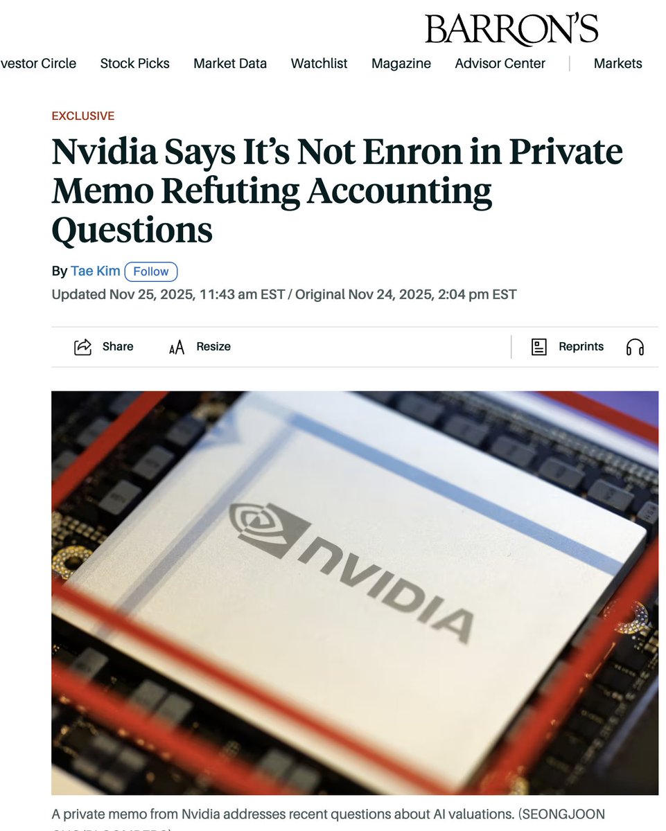 All my Uber driver in PHX enroute to #NeurIPS2025 wanted to talk about: "What is that NVDA isn't Enron statement from N