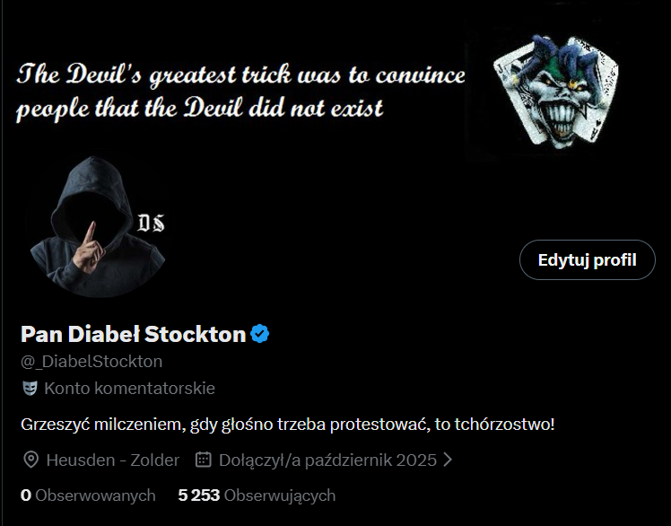 Znów masowe zgłoszenia, 4 weryfikacje w przeciągu 3 godzin i odebranie wszystkich obserwowanych.
Kiedy wam się to znudzi pisowskie tumany?

Na mnie to nie działa, jak stracę to konto założę kolejne.