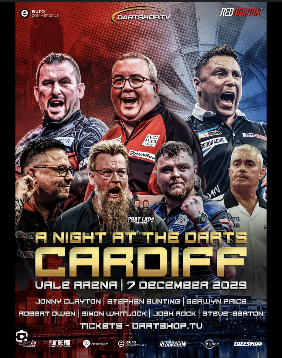 5 Tickets for this event Sunday if anyone is Interested 🎯 #Darts #Cardiff