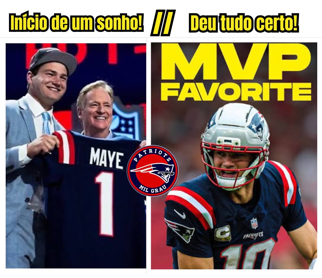 PatriotsMilGrau's tweet photo. O TBT de hoje é do dia em que draftamos nosso menino Maye, DEU TUDO CERTO! #gopats🏈❤️💙
#Patriots #PatsNation #GoPats #NEPats
#ForeverNE #NFL #NFLBrasil #PatriotsBrasil #FABR #FutebolAmericano #NEPatriots #drakemaye #maye #mvp #draft #afc #afcleste #tbt https://t.co/qqdB83tsgp