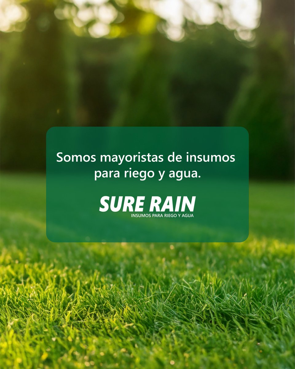 SureRain's tweet image. 💧 En Sure Rain te ofrecemos una línea completa de soluciones para el hogar: mangueras, aspersores, lanzas y accesorios diseñados para optimizar el riego de jardines y áreas verdes.

👉 Como mayoristas especializados en insumos para agua y riego, acompañamos a distribuidores...