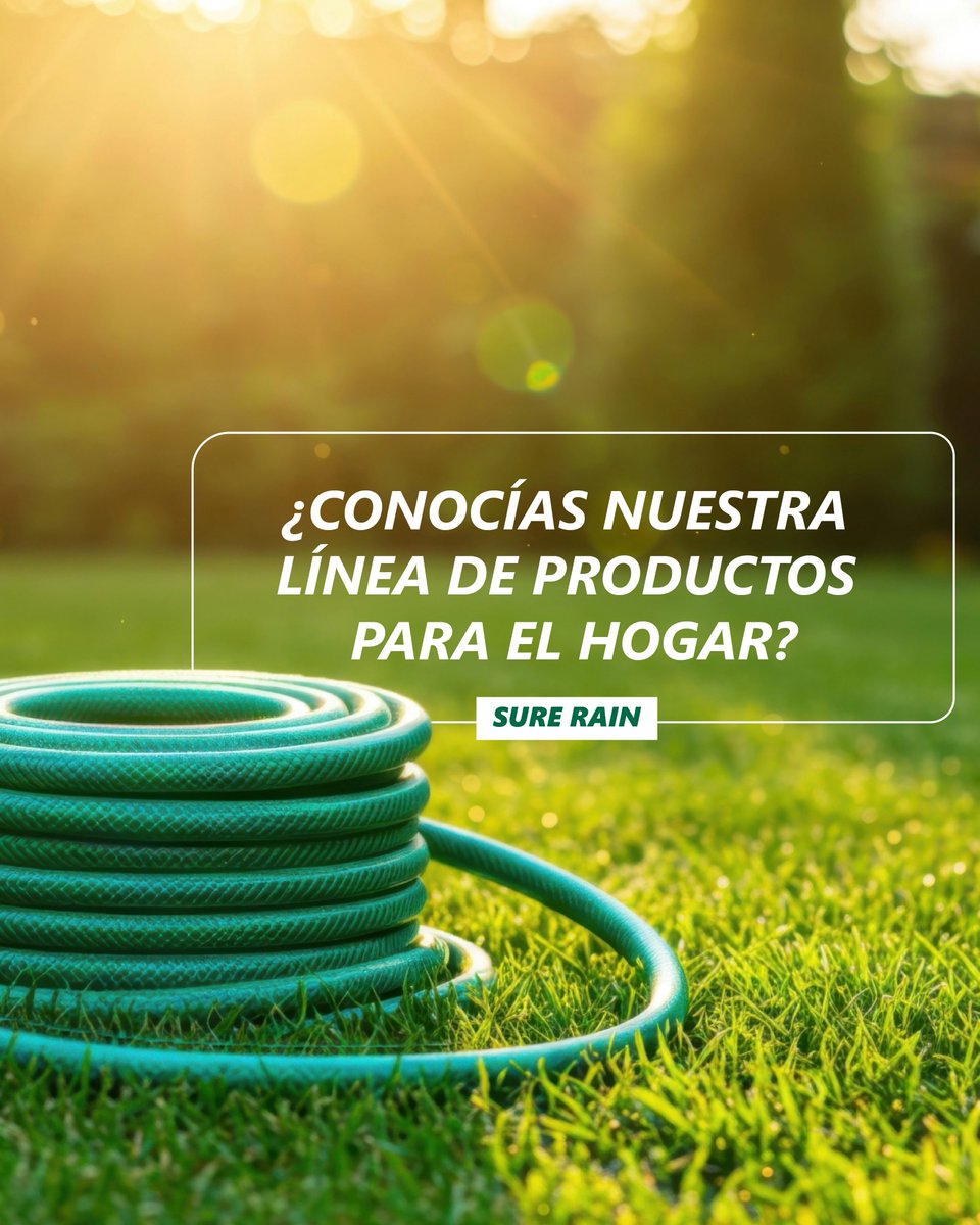 SureRain's tweet image. 💧 En Sure Rain te ofrecemos una línea completa de soluciones para el hogar: mangueras, aspersores, lanzas y accesorios diseñados para optimizar el riego de jardines y áreas verdes.

👉 Como mayoristas especializados en insumos para agua y riego, acompañamos a distribuidores...