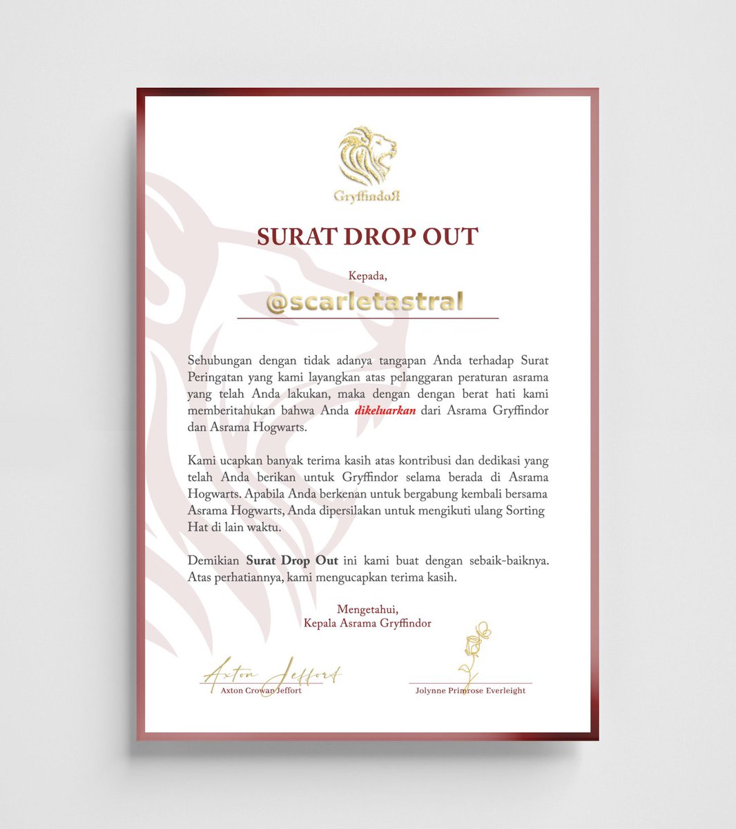 <a href="/scarletastral/">𝓙olie.</a> <a href="/dusksbane/">ORION.</a> ㅤ
【  DROP OUT  】

ㅤ: <a href="/scarletastral/">𝓙olie.</a> (5006)
ㅤ
: <a href="/AH_Monetary/">𝐆𝐑𝐈𝐍𝐆𝐎𝐓𝐓𝐒 𝐁𝐀𝐍𝐊.</a>, <a href="/AH_Postal/">Owl Post Office</a>, <a href="/SAS_The01/">𝐒𝐀𝐒.</a>, <a href="/AH_WandShop/">Ollie's Wand Shop</a>, <a href="/AH_TokoSapu/">𝓑roomie! 🧹💨</a>, <a href="/AH_StMungo/">𝗦𝗧. 𝗠𝗨𝗡𝗚𝗢'𝗦 𝗛𝗢𝗦𝗣𝗜𝗧𝗔𝗟.</a>, <a href="/AH_Dogweed/">DND</a>.
ㅤ