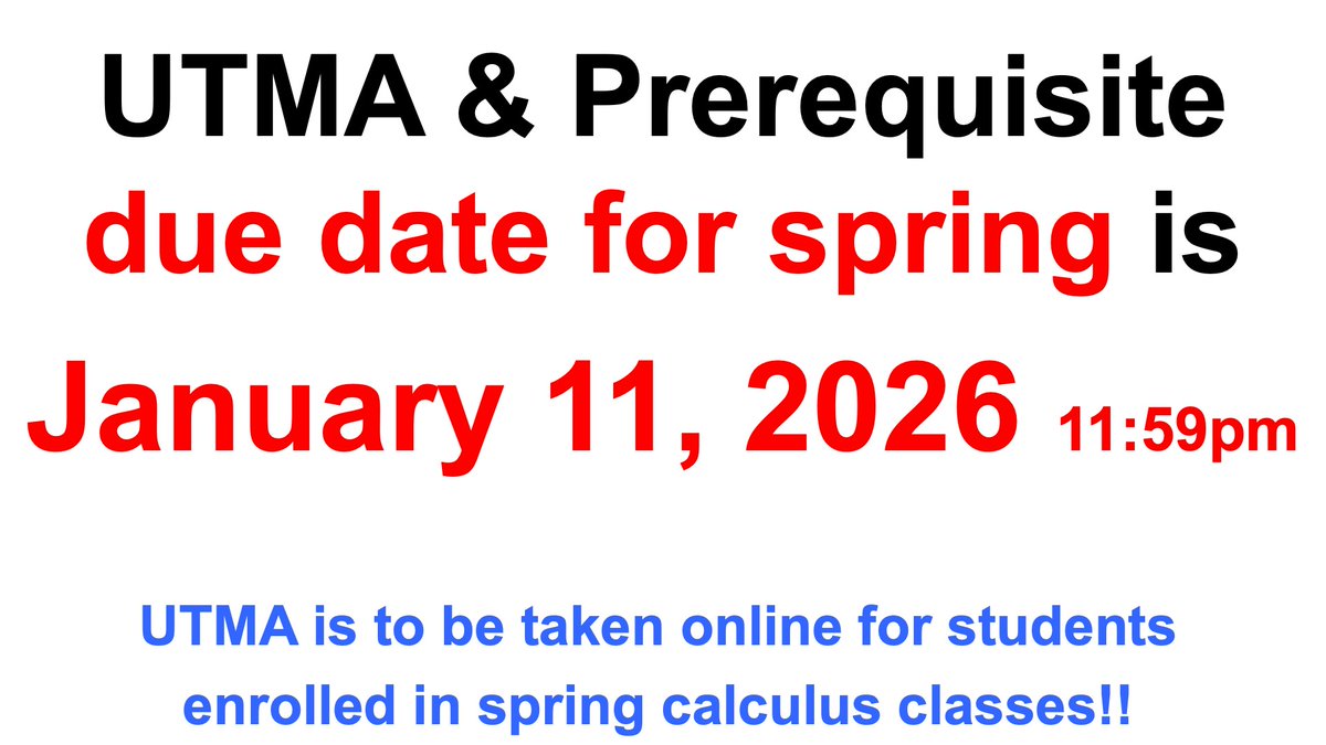 UTMA is open!!! Never to early do the math readiness and freshen up!  <a href="/TexasScience/">NaturalSciences @ UT</a>
