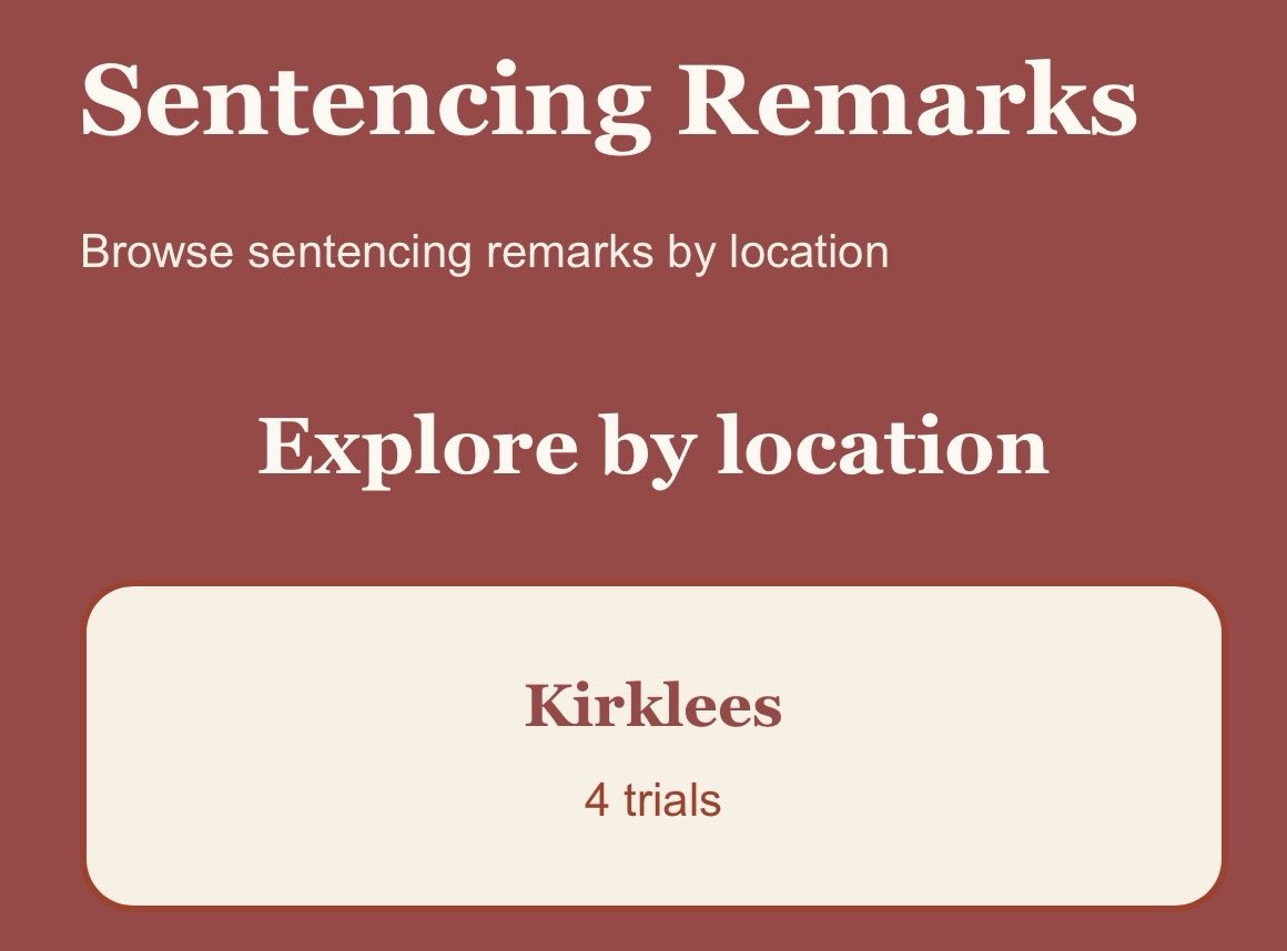 OPENJ_UK's tweet photo. Today, we are releasing the second tranche of sentencing remarks. 4 from Kirklees. 

All relatively recent trials, 2022-2025. 
https://t.co/WpWqzpl8XF https://t.co/DSwvSwAmw4