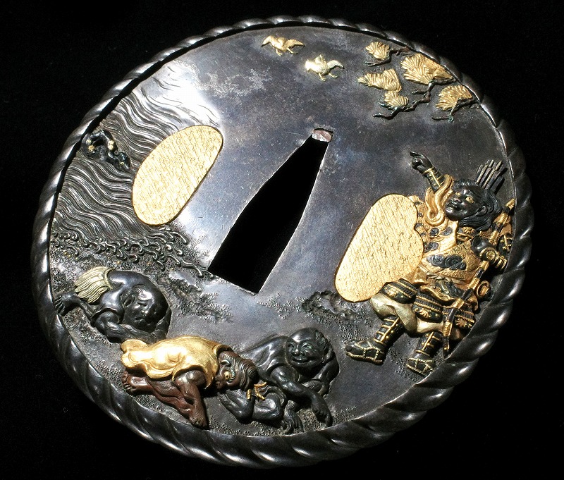 買い出し品紹介 埋忠就寿による入念作です。図柄は源平合戦の藤戸の図