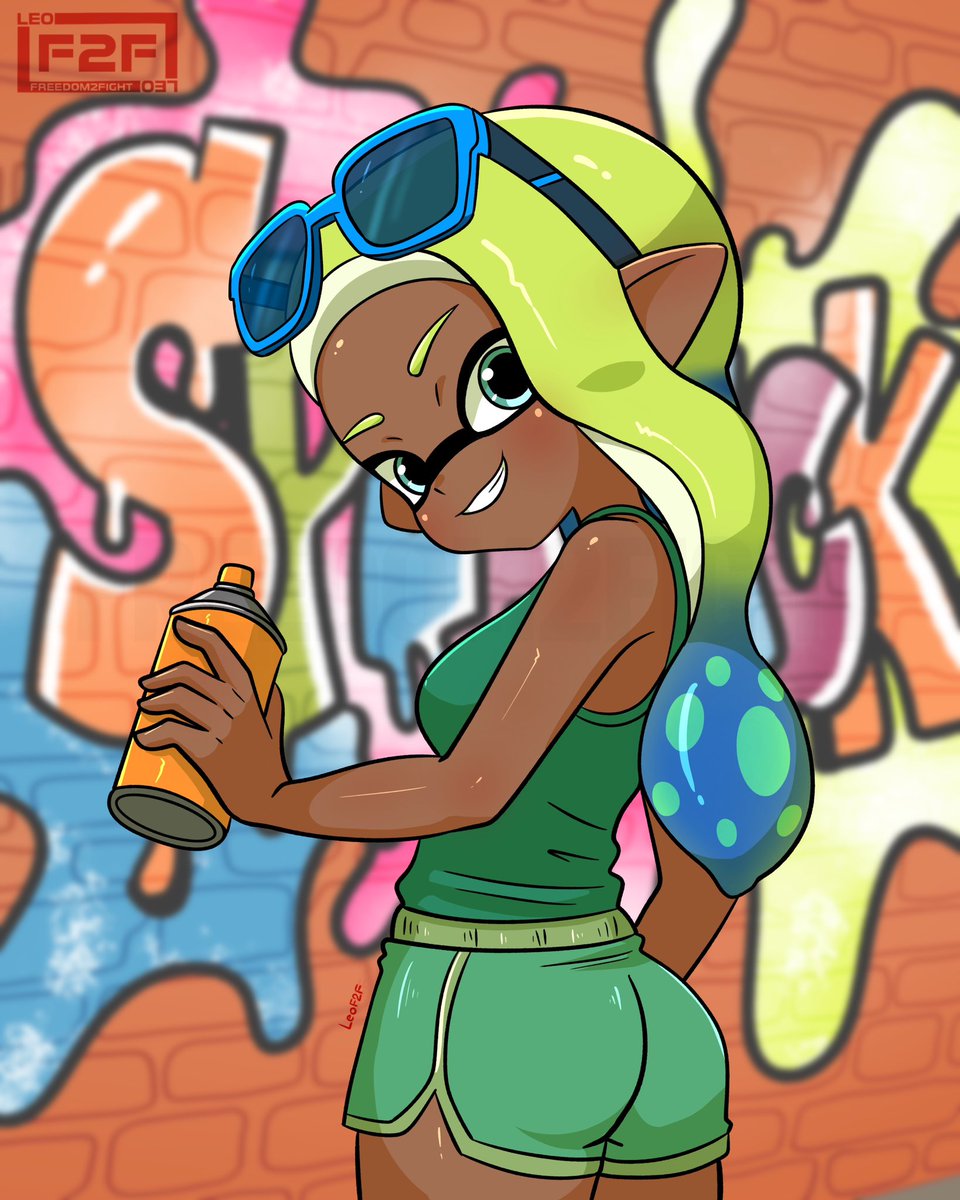 LeoF2F's tweet image. Commission for @Dann_left
#Splatoon #SplatoonArt