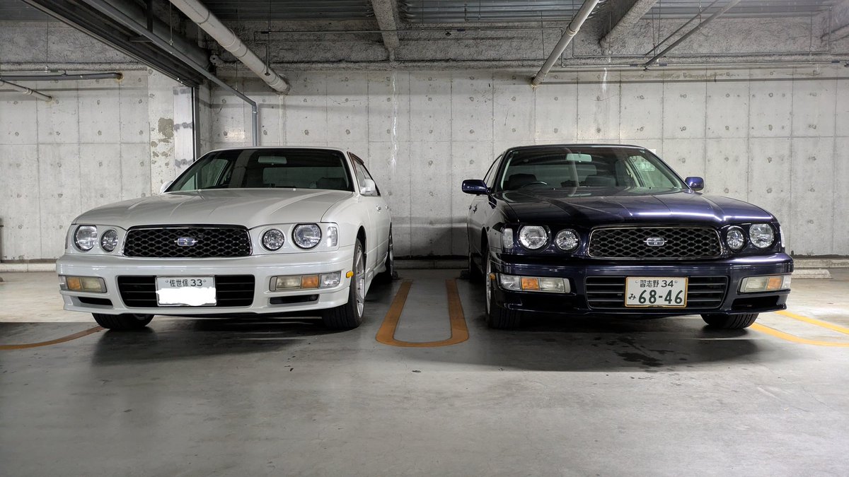 NGR_Y33's tweet photo. 佐世保 33 &amp; 習志野 34
出先でたまたま遭遇
白とダークブルーでけっこう雰囲気変わるわ
オーナーさんと話してみたかった… https://t.co/uoH1dEyn0A
