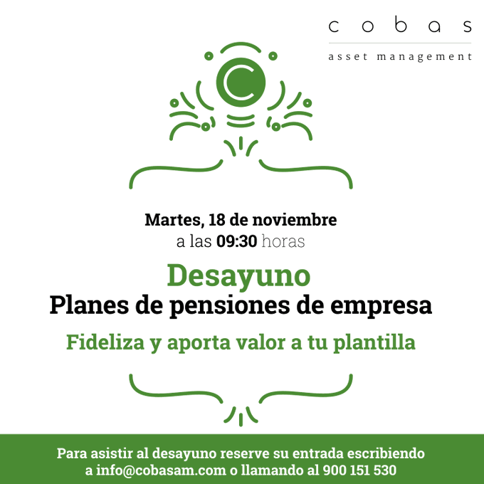 AcGuzman11's tweet photo. Mañana martes 18 de noviembre a las 09:30h celebramos en nuestras oficinas un desayuno exclusivo para empresas, donde explicaremos cómo un Plan de Pensiones de Empleo puede aportar valor real a tu plantilla.

Hablaremos de bienestar financiero, ventajas fiscales y de por qué https://t.co/OqpmnDQFFu