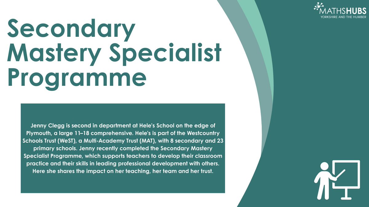 YHMathsHub's tweet photo. Thinking about applying for the Secondary Mastery Specialist Programme? 👀
Hear directly from an SMS in our latest Find Out in Five and discover what the programme is all about!
➡️https://t.co/J5SmuGoqmg
#MathsMastery #NCETM #Teaching https://t.co/a5ciixiDwg
