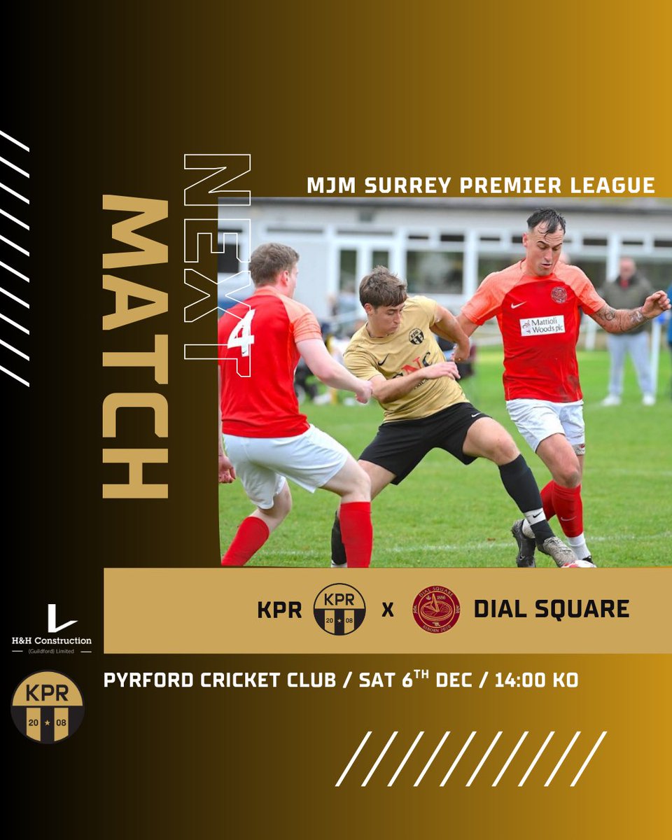 Saturday 6th December fixture. No Game for the ressies this week. 
#WeAreKPR #surreyfootball