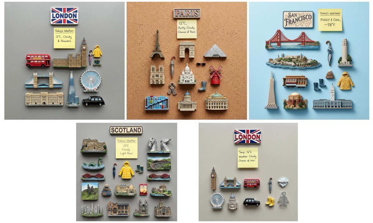ZabihullahAtal's tweet image. These visuals go crazy clean, playful, scroll-stopping.
and yes, you can generate sets like this on demand.
perfect for:

travel guides
kids’ learning visuals
brand moodboards
tourism promos
educational posts
weather updates
carousels + newsletters
merch concepts

Prompt: 👇