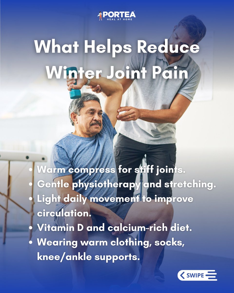 PorteaMedical's tweet photo. Portea provides physiotherapists at home to improve mobility and reduce stiffness.

📞 1800 121 2323
🌐 https://t.co/CJ01dTg2NP

#WinterWellness #JointCare #ElderHealth #Portea https://t.co/ZnJJj068f1