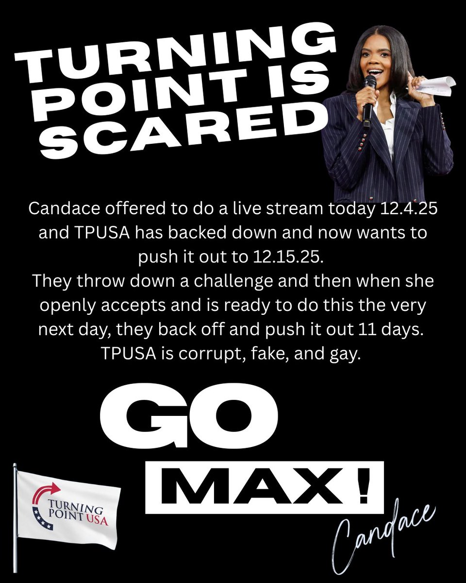 <a href="/RealCandaceO/">Candace Owens</a> They won't, they're scared
