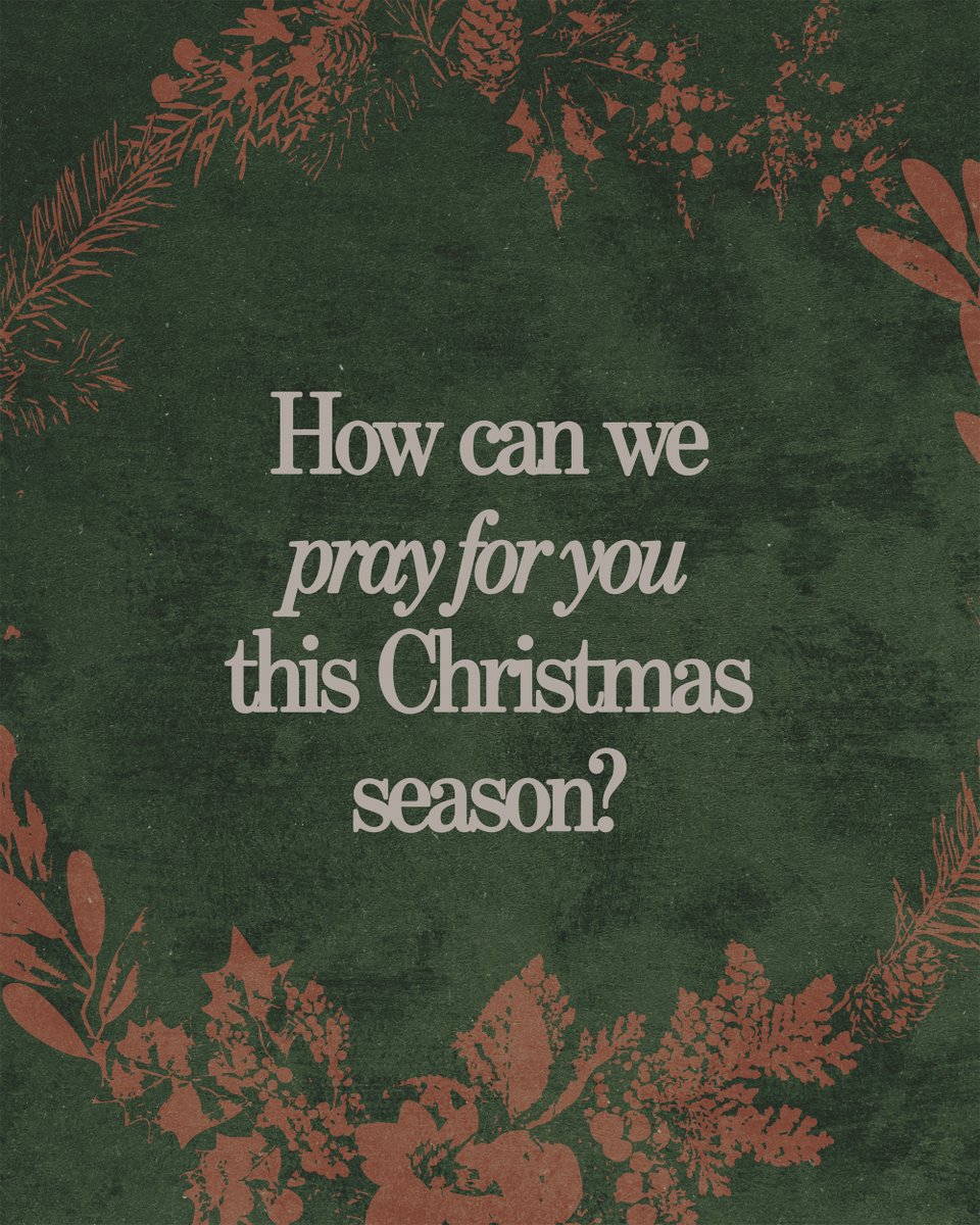 We know the Christmas season can be difficult for many. 

We have a team who are ready to pray alongside you. Send us a DM, and tell us how we can agree with you in prayer.