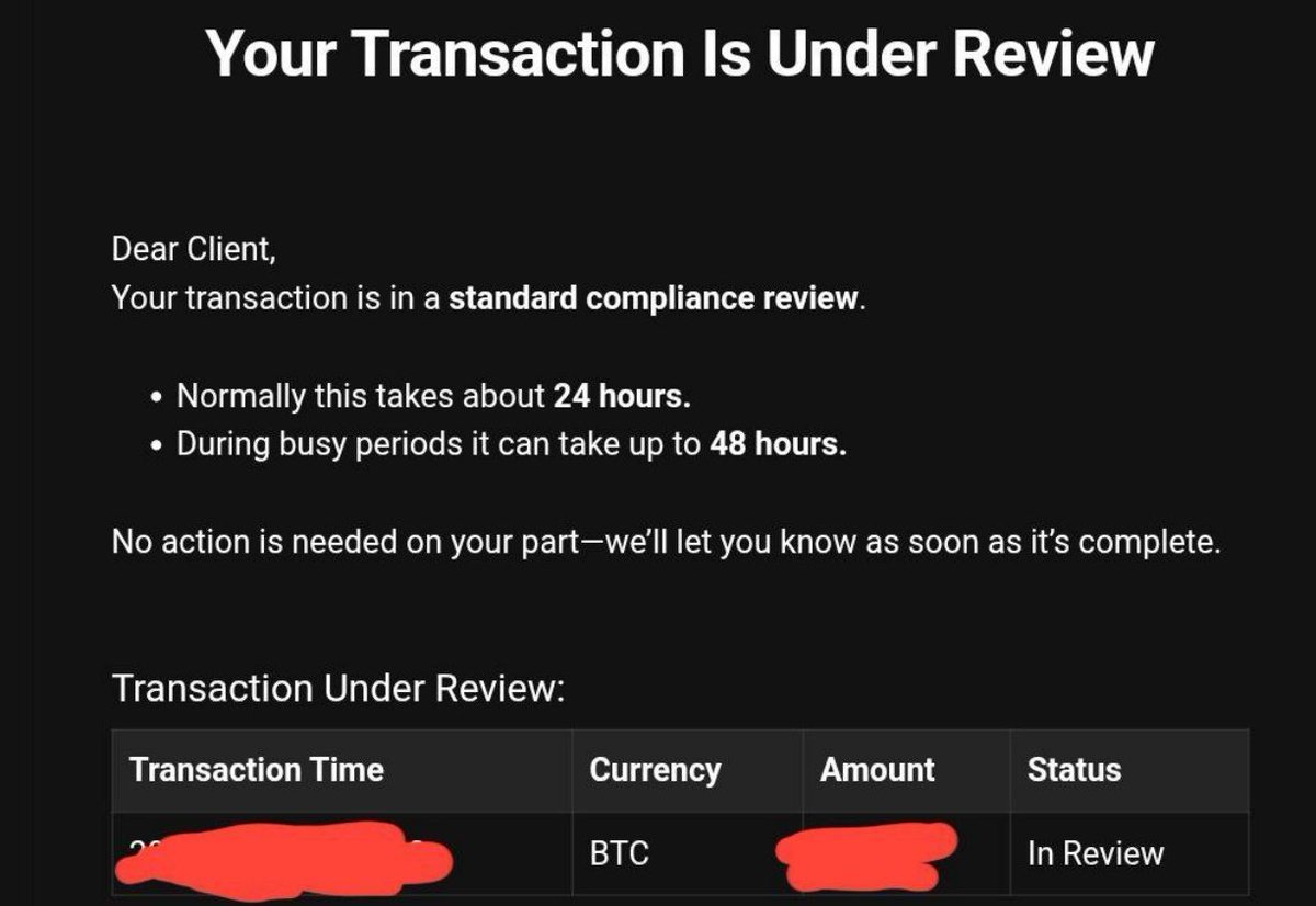 comet_cash's tweet photo. This isn't just a poor user experience.

It's a symptom of a broken system—one where intermediaries have more control over your assets than you do.

You cannot build the future of finance on infrastructure that can freeze your users' assets for a "standard compliance review." https://t.co/dCMqehmNLF