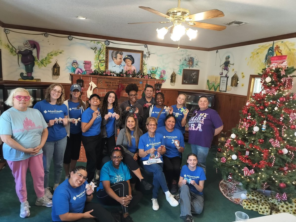Thank you <a href="/AdventHealth/">AdventHealth</a> University for spreading holiday cheer at the Sunshine Foundation Dream Village! Your team decorated the Main House, created holiday cards, candy bags, and bows for the Fairy Godmother experience. Our dream families will be so excited to see magic!