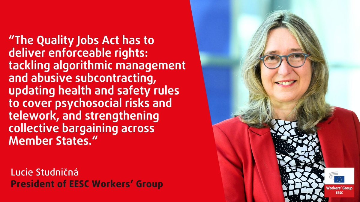 The <a href="/EU_Commission/">European Commission</a> Quality Jobs Roadmap is a first step, but it must move swiftly from words to action‼️
Europe’s workers need certainty about their jobs and living standards.

Read our full reaction: link.europa.eu/nNFTFP