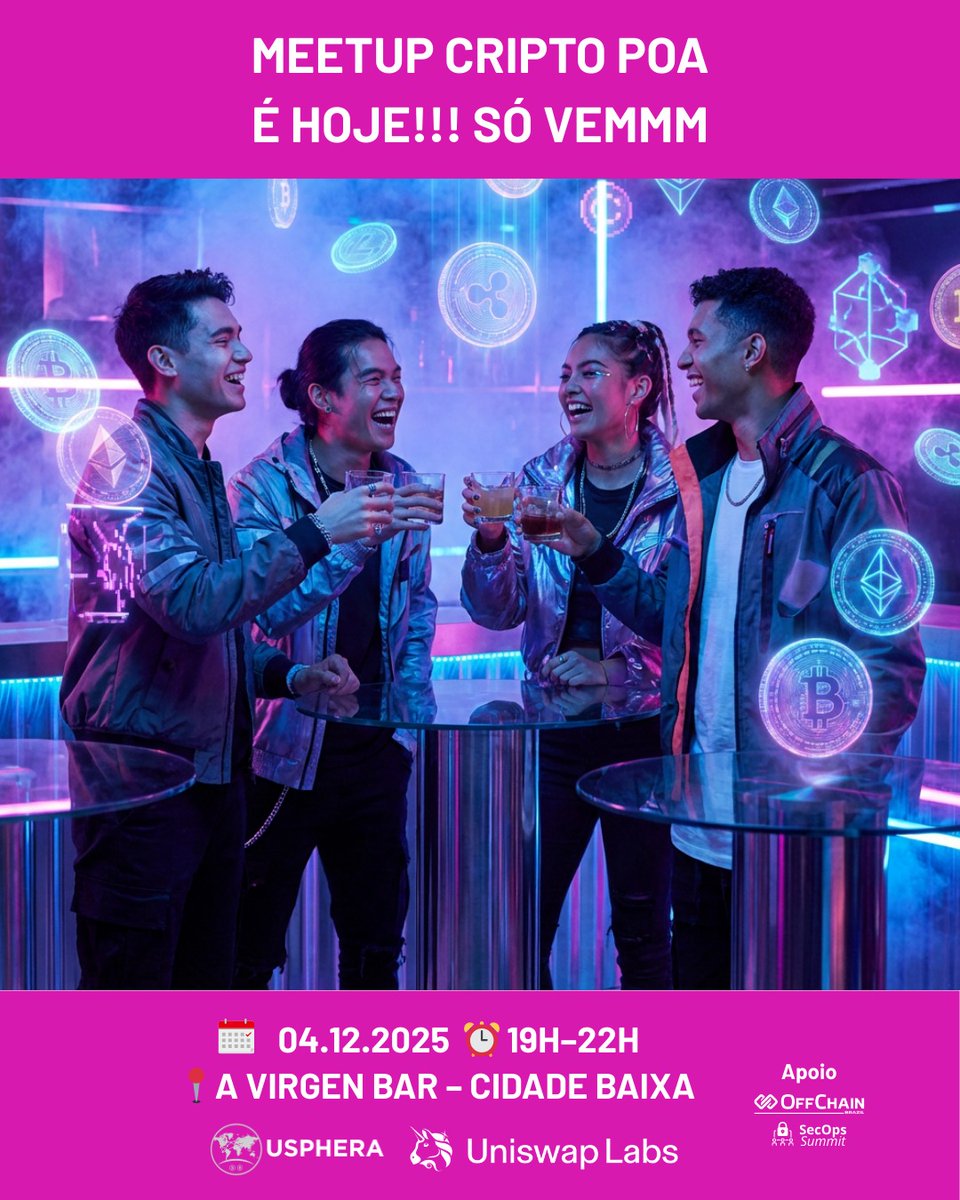 É hojeeee!!
É de cripto e tá em Poa??
Vamboraaaa 🚀🚀🚀